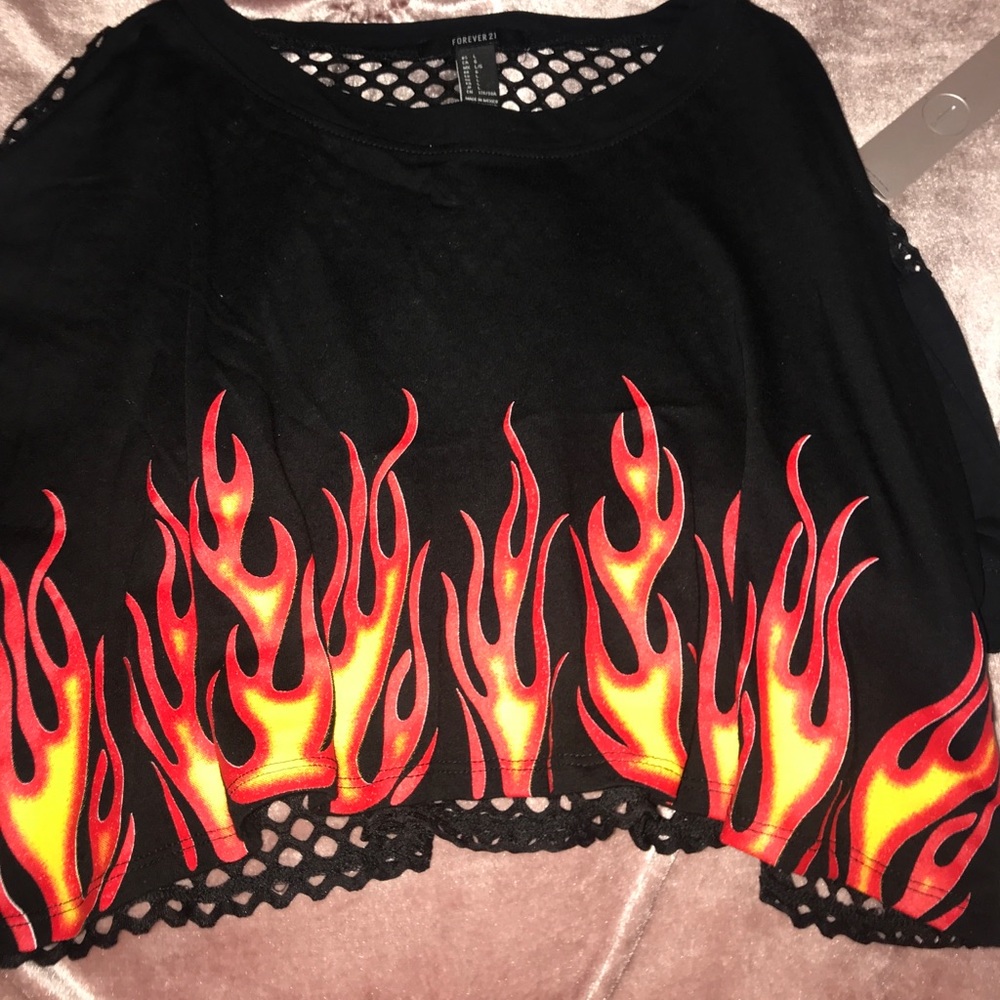 Flame crop top